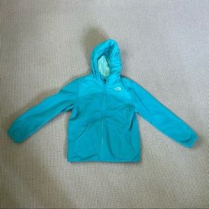 The North Face Girl’s reversible blue jacket
